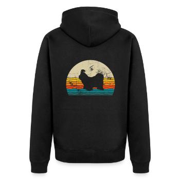 Shih Tzu amoureux des chiens Retro vintage Idée cadeau - Veste à capuche bio Premium Unisexe - noir - Dos - Nico (187cm)