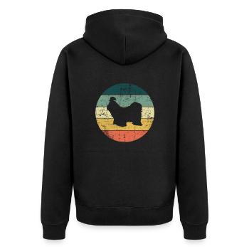 Shih Tzu amoureux des chiens Retro vintage Idée cadeau - Veste à capuche bio Premium Unisexe - noir - Dos - Nico (187cm)