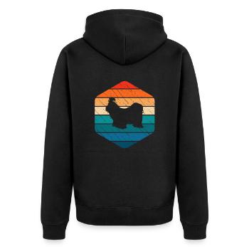Shih Tzu amoureux des chiens Retro vintage Idée cadeau - Veste à capuche bio Premium Unisexe - noir - Dos - Nico (187cm)