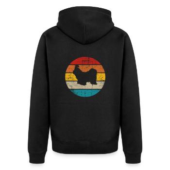 Shih Tzu amoureux des chiens Retro vintage Idée cadeau - Veste à capuche bio Premium Unisexe - noir - Dos - Nico (187cm)