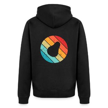 Avocat Vegan Lover Retro Veggie Diet Idée cadeau - Veste à capuche bio Premium Unisexe - noir - Dos - Nico (187cm)