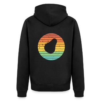 Avocat Vegan Lover Retro Veggie Diet Idée cadeau - Veste à capuche bio Premium Unisexe - noir - Dos - Nico (187cm)