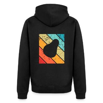 Avocat Vegan Lover Retro Veggie Diet Idée cadeau - Veste à capuche bio Premium Unisexe - noir - Dos - Nico (187cm)