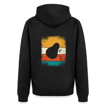 Avocat Vegan Lover Retro Veggie Diet Idée cadeau - Veste à capuche bio Premium Unisexe - noir - Dos - Nico (187cm)
