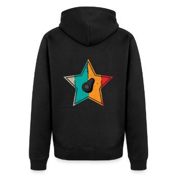 Avocat Vegan Lover Retro Veggie Diet Idée cadeau - Veste à capuche bio Premium Unisexe - noir - Dos - Nico (187cm)