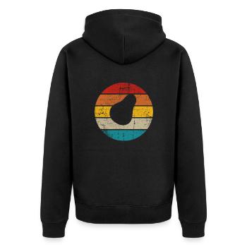 Avocat Vegan Lover Retro Veggie Diet Idée cadeau - Veste à capuche bio Premium Unisexe - noir - Dos - Nico (187cm)