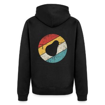 Avocat Vegan Lover Retro Veggie Diet Idée cadeau - Veste à capuche bio Premium Unisexe - noir - Dos - Nico (187cm)