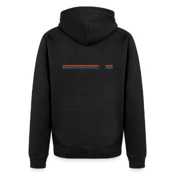 Avocado Vegan Lover Retro Veggie Diet Gift idea - Unisex Premium Bio Zip Hoodie - Schwarz - Hinten - Nico (187cm)