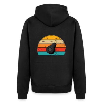 Avocat Vegan Lover Retro Veggie Diet Idée cadeau - Veste à capuche bio Premium Unisexe - noir - Dos - Nico (187cm)