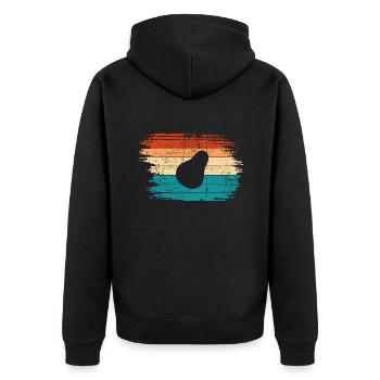 Avocat Vegan Lover Retro Veggie Diet Idée cadeau - Veste à capuche bio Premium Unisexe - noir - Dos - Nico (187cm)