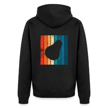 Avocat Vegan Lover Retro Veggie Diet Idée cadeau - Veste à capuche bio Premium Unisexe - noir - Dos - Nico (187cm)