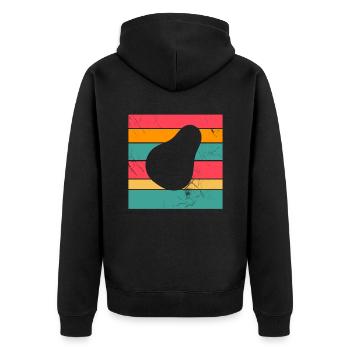 Avocat Vegan Lover Retro Veggie Diet Idée cadeau - Veste à capuche bio Premium Unisexe - noir - Dos - Nico (187cm)