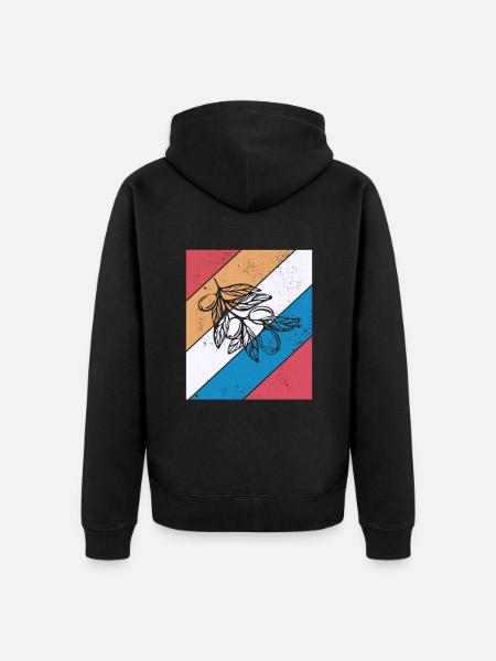 Olive food oil Retro Vegetarian Gift idea - Unisex Premium Organic Zip Hoodie - black