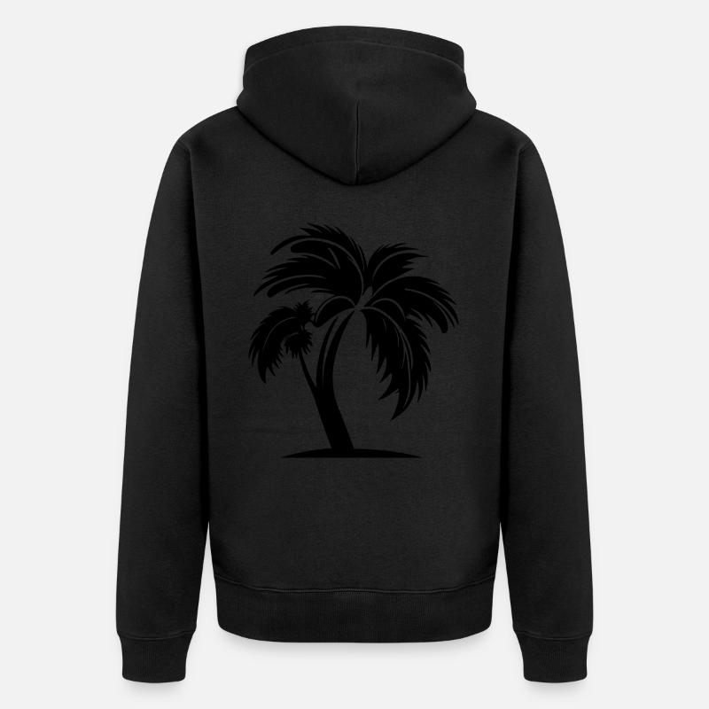 Symbole de Palm Island - Veste à capuche bio Premium Unisexe - noir