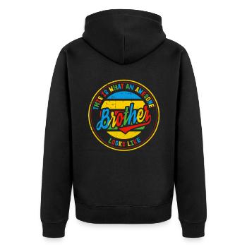 Meilleur Frère Rétro Bro Cadeau - Veste à capuche bio Premium Unisexe - noir - Dos - Nico (187cm)