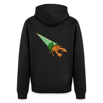 Cône d’école de bernard-l’ermite - Veste à capuche bio Premium Unisexe - noir - Dos - Nico (187cm)