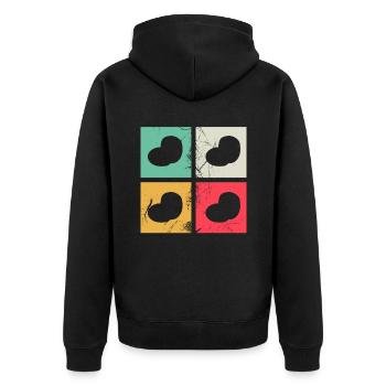 Potato Retro Mashed Potato Farmer Gift - Unisex Premium Organic Zip Hoodie - black - Back - Nico (187cm)