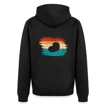 Kartoffel Retro Kartoffelbrei Landwirt Geschenk - Unisex Premium Bio Zip Hoodie - Schwarz - Hinten - Nico (187cm)