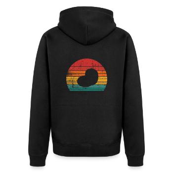Potato Retro Mashed Potato Farmer Gift - Unisex Premium Organic Zip Hoodie - black - Back - Nico (187cm)