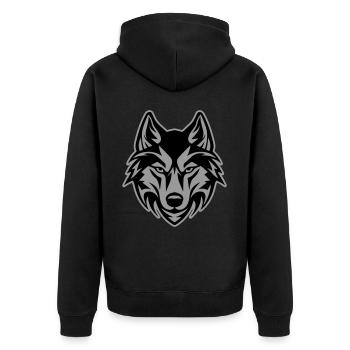 Tête de loup - Veste à capuche bio Premium Unisexe - noir - Dos - Nico (187cm)