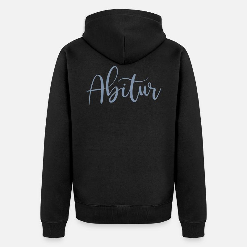 Abitur (Farbe änderbar / Farbwechsel möglich) - Unisex Premium Bio Zip Hoodie - Schwarz