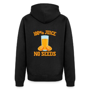 100% Jus Pas de graines 100% Drôle Vasectomie - Veste à capuche bio Premium Unisexe - noir - Dos - Nico (187cm)