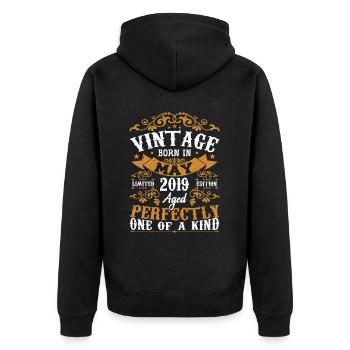May 2019 Birthday May 2019 Gift May 2019 - Unisex Premium Organic Zip Hoodie - black - Back - Nico (187cm)