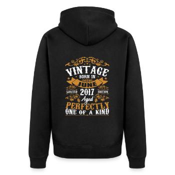 Cadeau juin 2017 anniversaire Juin 2017 juin 2017 - Veste à capuche bio Premium Unisexe - noir - Dos - Nico (187cm)