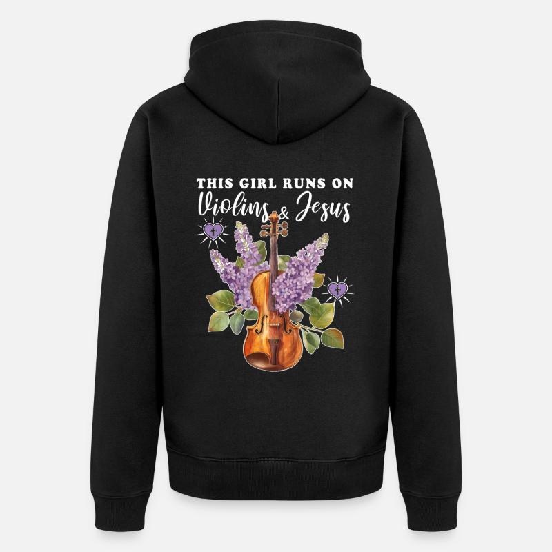 Violon Violon - Veste à capuche bio Premium Unisexe - noir