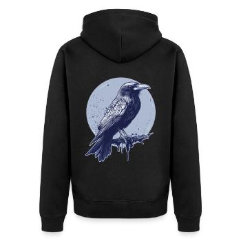 Corbeau corbeau - Veste à capuche bio Premium Unisexe - noir - Dos - Nico (187cm)
