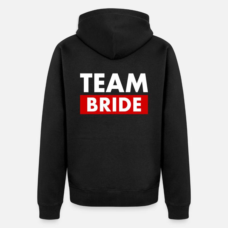 Team bride - Veste à capuche bio Premium Unisexe - noir