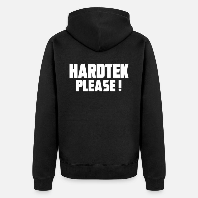 Hardtek Please ! - Veste à capuche bio Premium Unisexe - noir