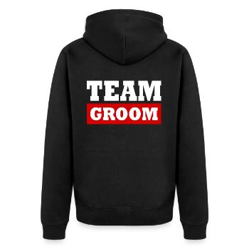 Team groom - Veste à capuche bio Premium Unisexe - noir - Dos - Nico (187cm)