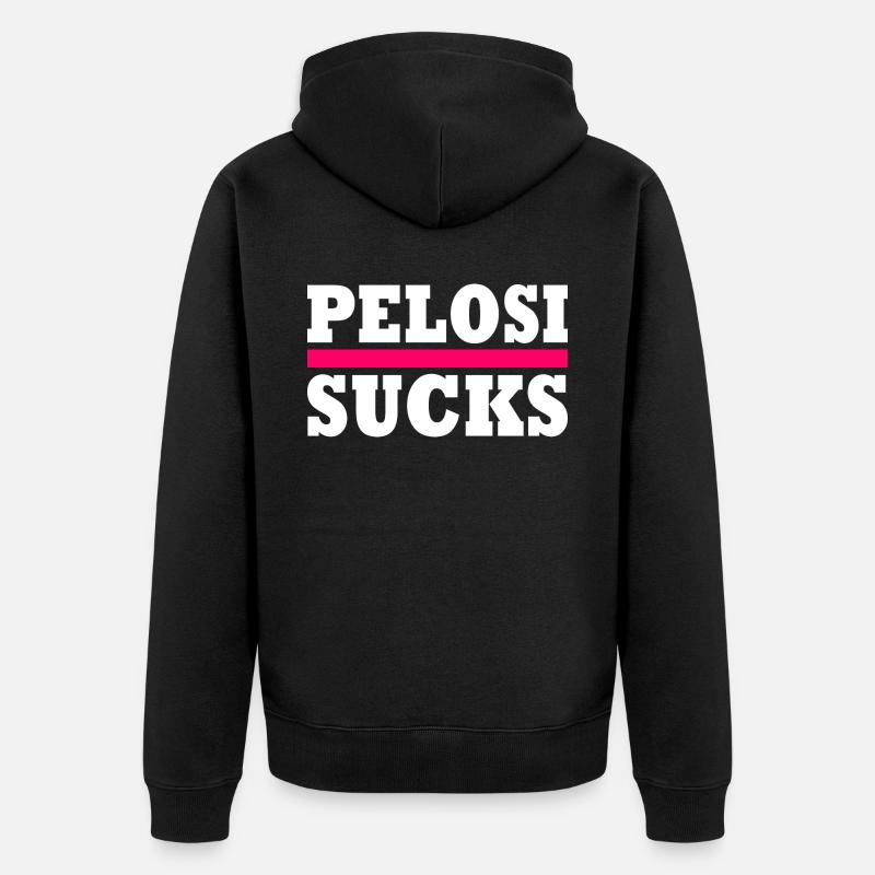 Nancy pelosi sucks - Veste à capuche bio Premium Unisexe - noir