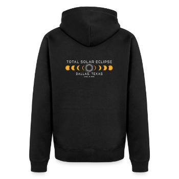 Dallas Texas Solar Eclipse 2024 8 avril Souvenir - Veste à capuche bio Premium Unisexe - noir - Dos - Nico (187cm)