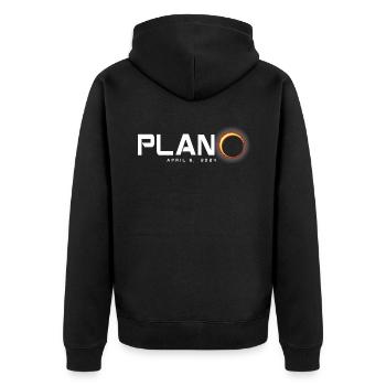 Plano Texas 2024 Eclipse Souvenir April 8 - Unisex Premium Organic Zip Hoodie - black - Back - Nico (187cm)