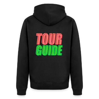 Guide touristique | Explorez le monde avec style - Veste à capuche bio Premium Unisexe - noir - Dos - Nico (187cm)