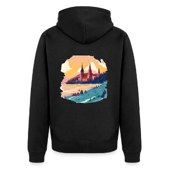 L’Allemagne est un pays d’abondance et de diversité - Veste à capuche bio Premium Unisexe - noir - Dos - Nico (187cm)