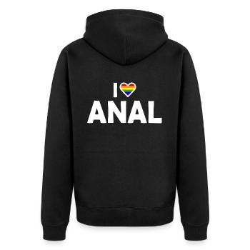 I love anal - Veste à capuche bio Premium Unisexe - noir - Dos - Nico (187cm)