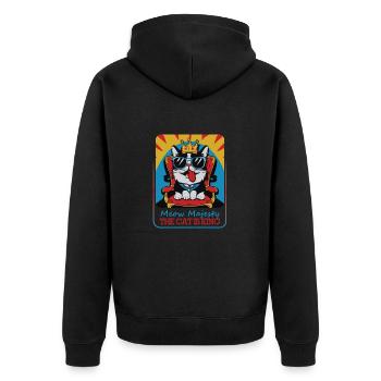 Royal Hangover - Unisex Premium Organic Zip Hoodie - black - Back - Nico (187cm)