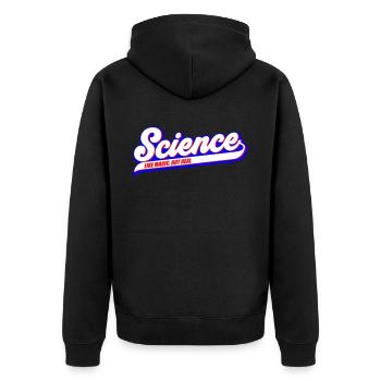 Les couleurs peuvent être modifiées | La science comme par magie mais réelle - Veste à capuche bio Premium Unisexe - noir - Dos - Nico (187cm)