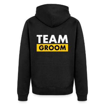 Team groom - Veste à capuche bio Premium Unisexe - noir - Dos - Nico (187cm)