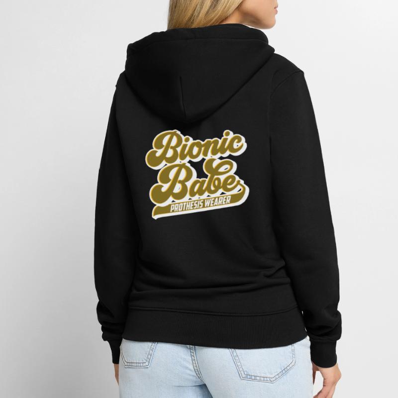 Bionic Babe | Prosthesis | Colors can be changed Unisex Premium Organic Zip Hoodie