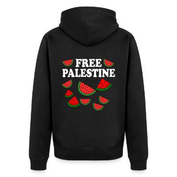 Free palestine - Veste à capuche bio Premium Unisexe - noir - Dos - Nico (187cm)