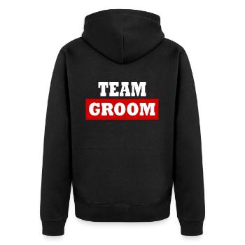 Team groom - Veste à capuche bio Premium Unisexe - noir - Dos - Nico (187cm)