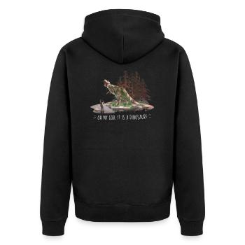 Anniversaire d'Ellie -TLOU2- (Fonds plus sombres) - Veste à capuche bio Premium Unisexe - noir - Dos - Nico (187cm)