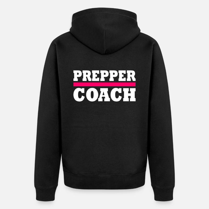 Prepper - Unisex Premium Bio Zip Hoodie - Schwarz