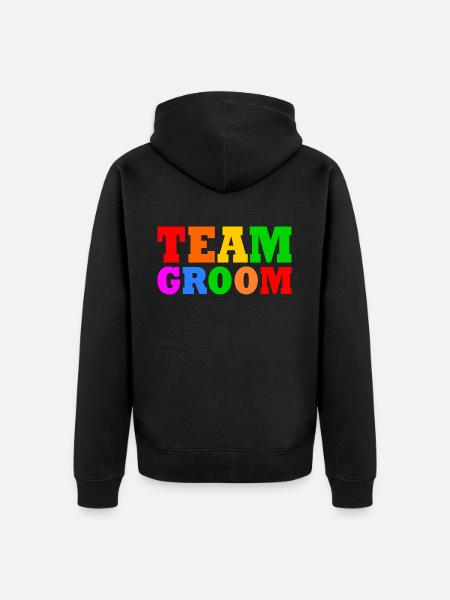 Team groom - Unisex Premium Organic Zip Hoodie - black