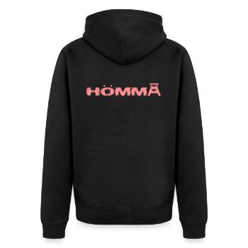 HÖMMA - Unisex Premium Bio Zip Hoodie - Schwarz - Hinten - Nico (187cm)