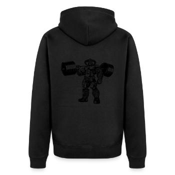 Deadlift Viking Bodybuilder Warrior Workout - Veste à capuche bio Premium Unisexe - noir - Dos - Nico (187cm)